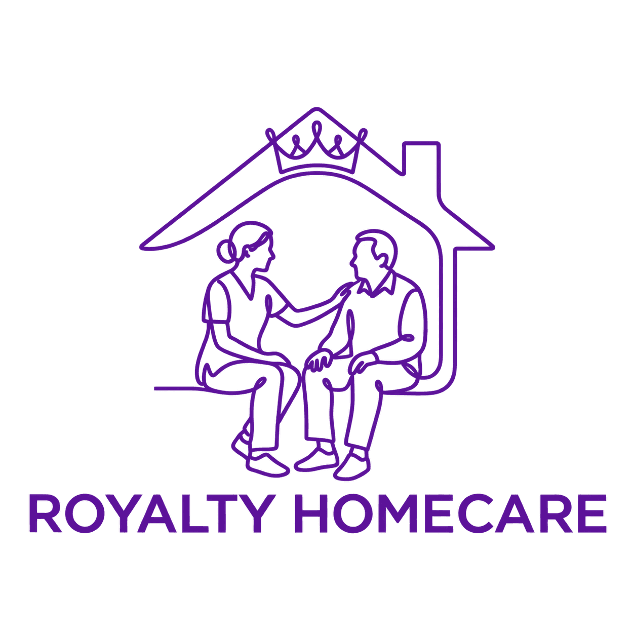Royalty Homecare — crowned home with a caregiver and client